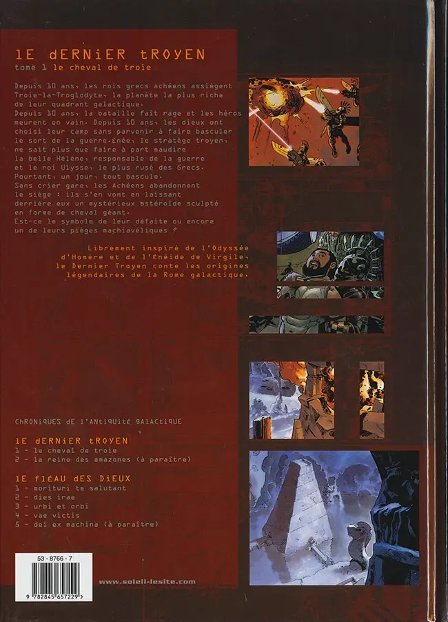 Verso de l'album Le Dernier Troyen Tome 1 Le cheval de Troie