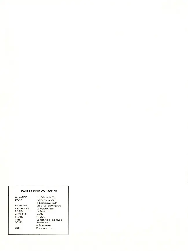 Verso de l'album Docteur Gladstone Zone interdite