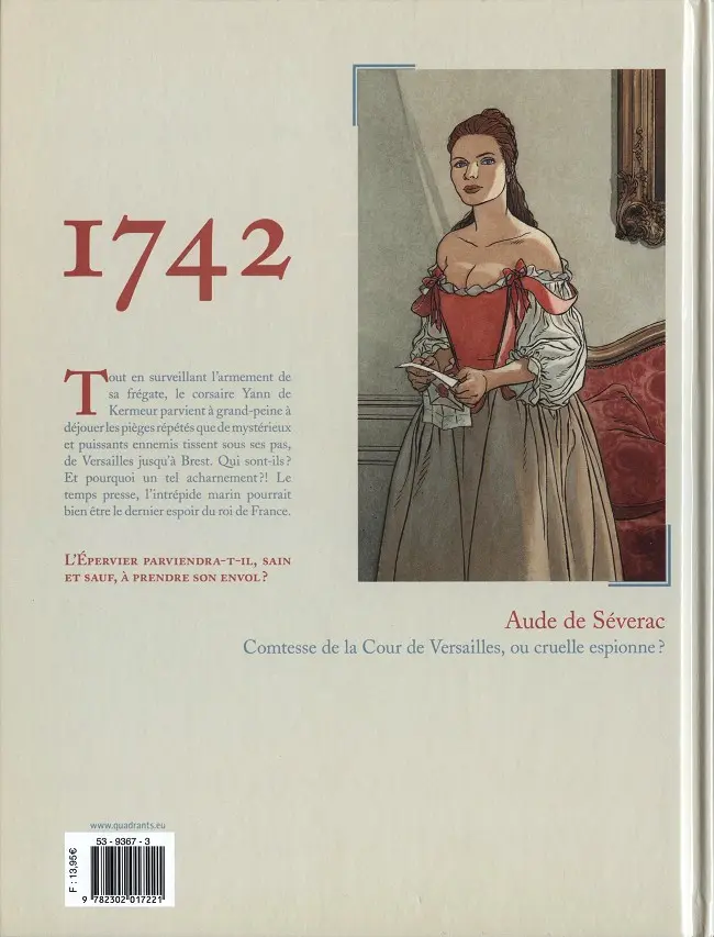 Verso de l'album L'Épervier Tome 8 Corsaire du Roy