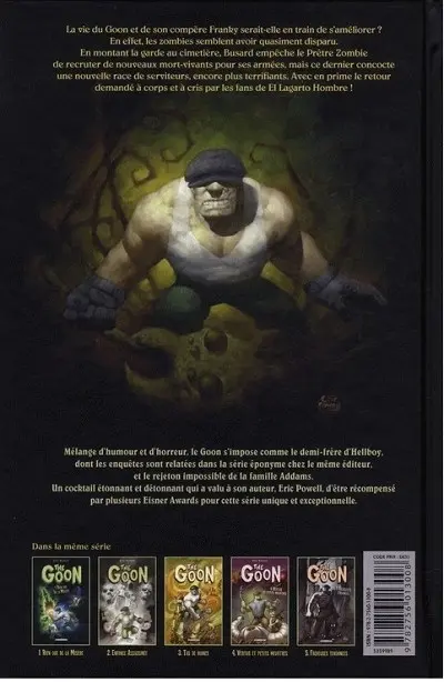 Verso de l'album The Goon Tome 5 Fâcheuses tendances