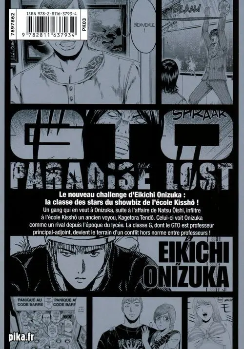 Verso de l'album GTO - Paradise Lost 10