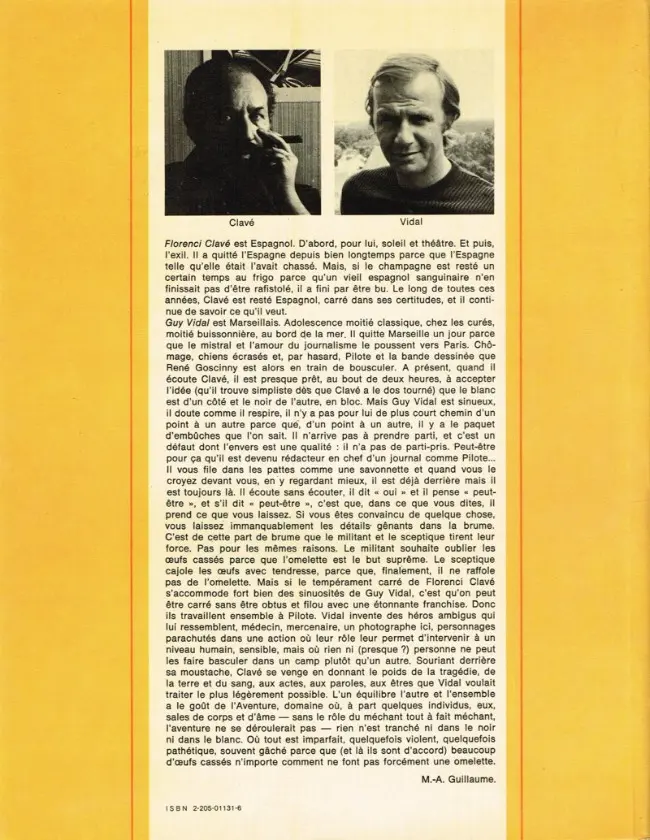 Verso de l'album Les Innocents d'El Oro