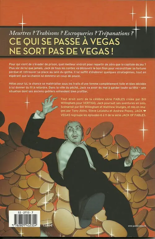 Verso de l'album Jack of Fables Tome 2 Jack Vegas