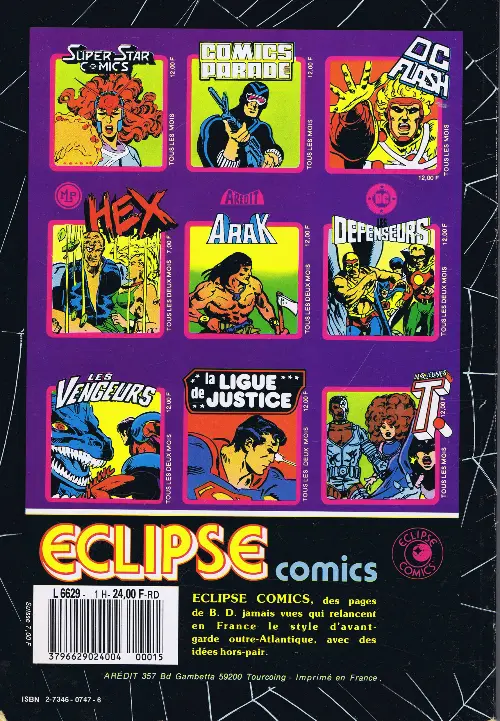 Verso de l'album Marvel Fanfare Album N° 1