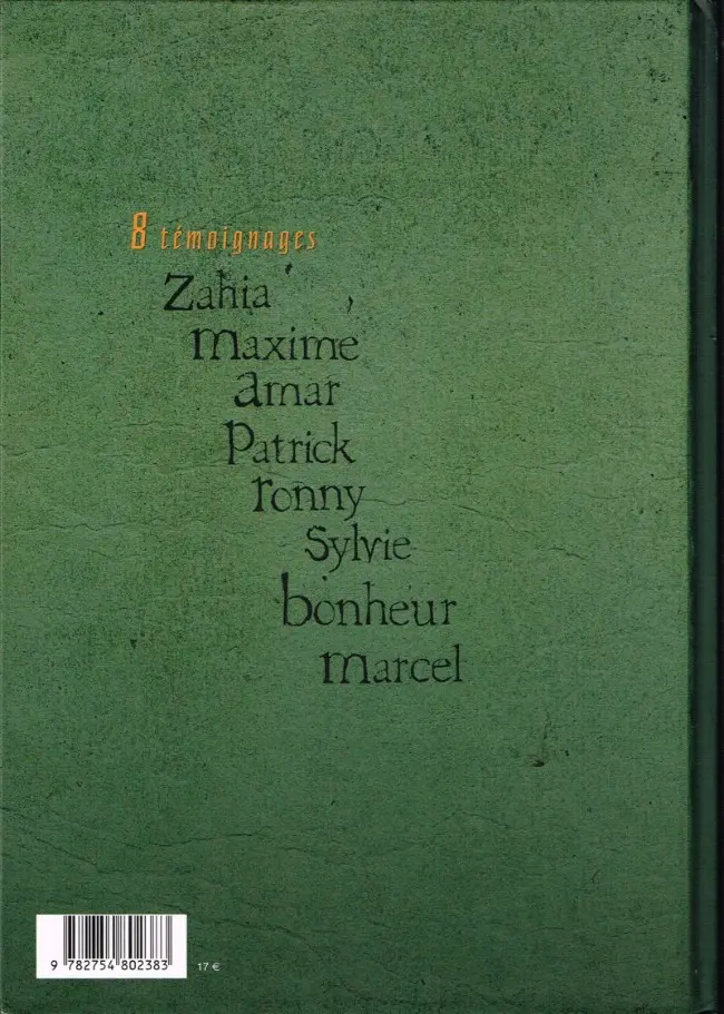 Verso de l'album Paroles de... Tome 6 Paroles d'illettrisme