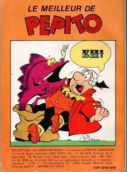 Verso de l'album Pepito Tome 5 Le meilleur de pepito