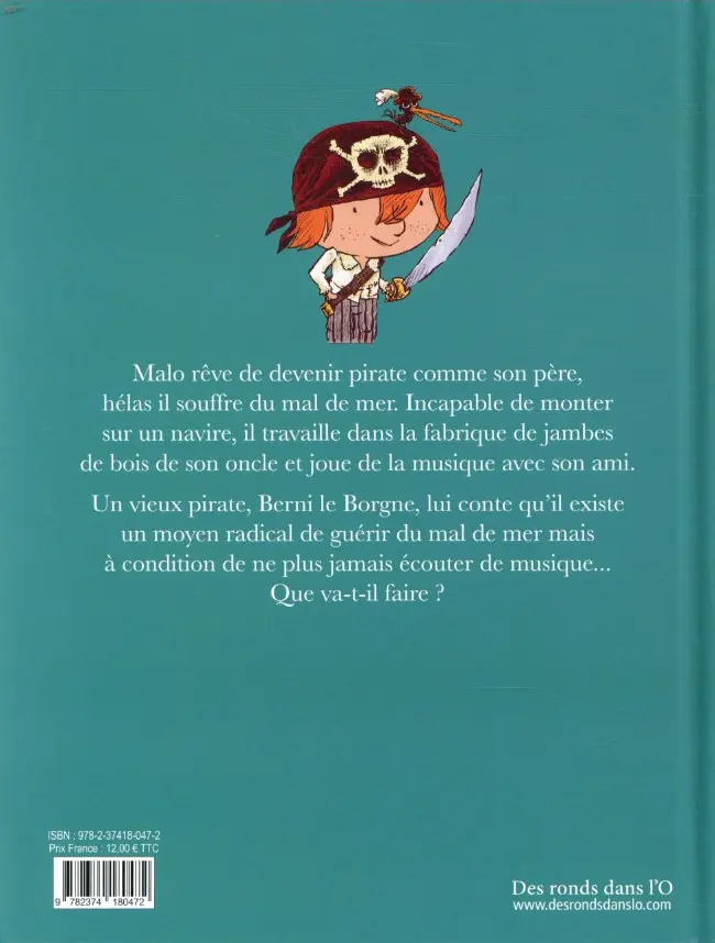 Verso de l'album Pirate ! Le pirate qui avait le mal de mer