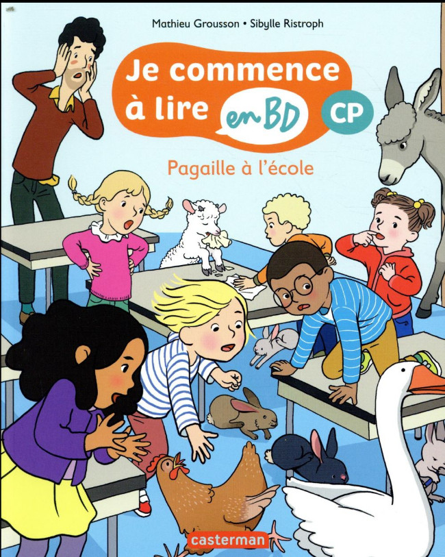 Couverture de l'album Je commence à lire en BD CP Tome 3 Pagaille à l'école