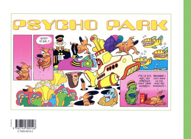 Verso de l'album Psycho Park Tome 1 Liberty Meadows, hôpital pour animaux