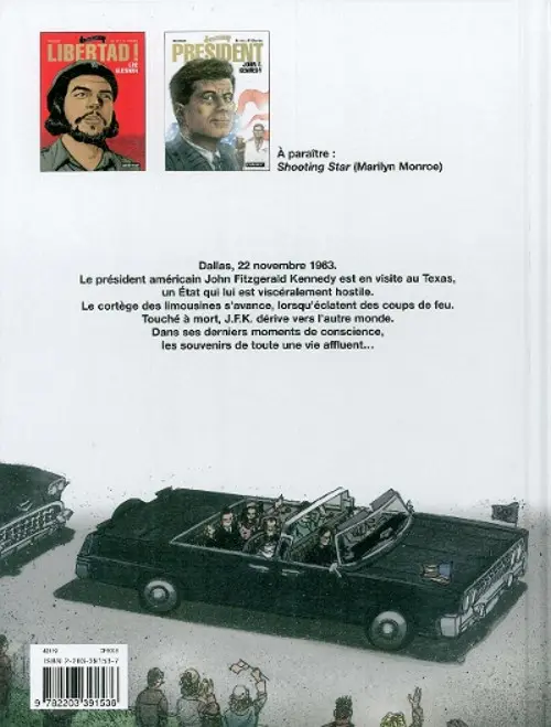 Verso de l'album Rebelles Tome 2 Président - John F. Kennedy