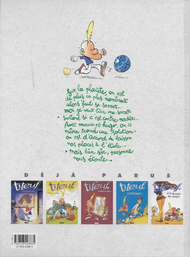 Verso de l'album Titeuf Tome 6 Tchô, monde cruel
