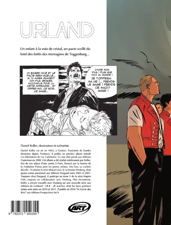 Verso de l'album Urland