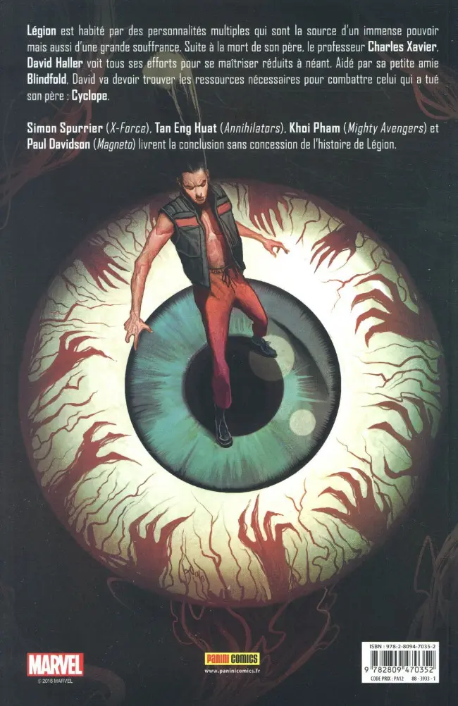 Verso de l'album X-Men Legion Tome 2 Car nous sommes légion