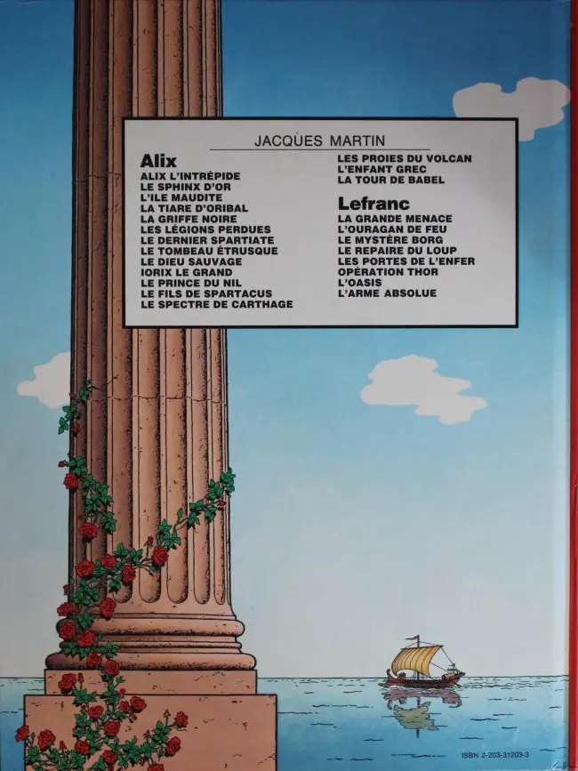 Verso de l'album Alix Tome 4 La tiare d'Oribal