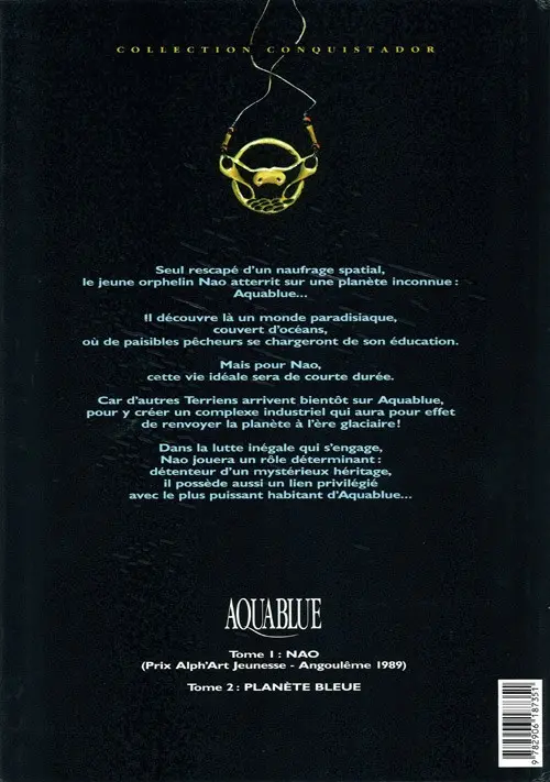 Verso de l'album Aquablue Tome 1 Nao
