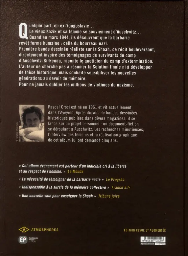 Verso de l'album Auschwitz