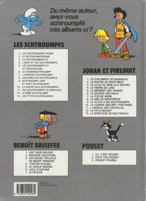Verso de l'album Benoît Brisefer Tome 4 Tonton Placide