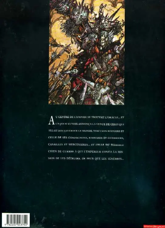 Verso de l'album Chroniques de la Lune Noire Tome 1 Le Signe des Ténèbres