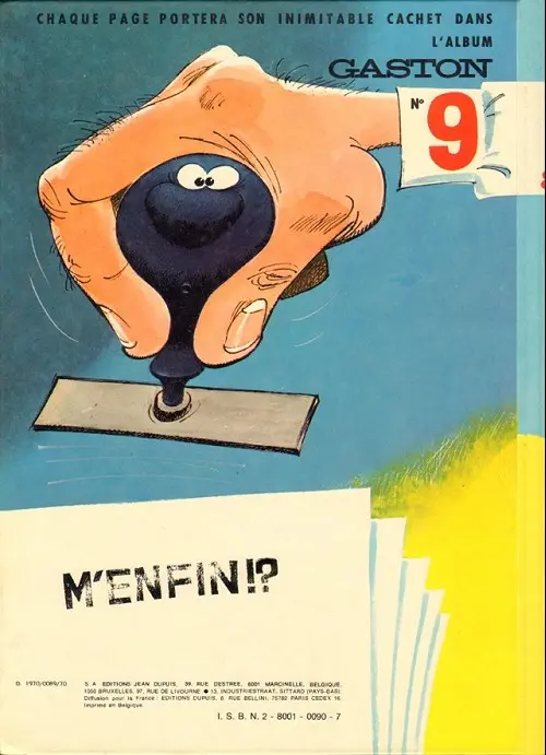 Verso de l'album Gaston Tome 8 Lagaffe nous gâte