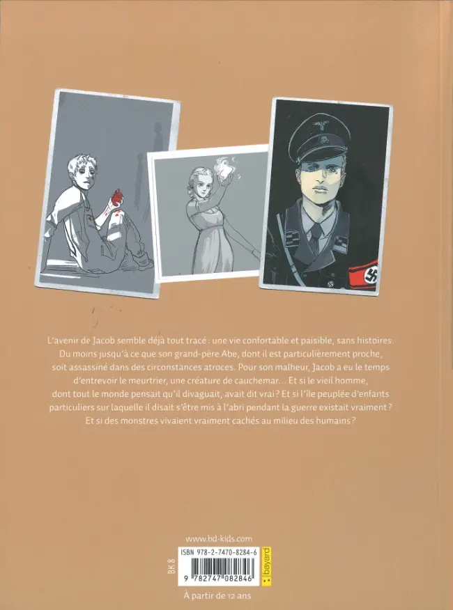 Verso de l'album Miss Peregrine et les enfants particuliers Tome 1