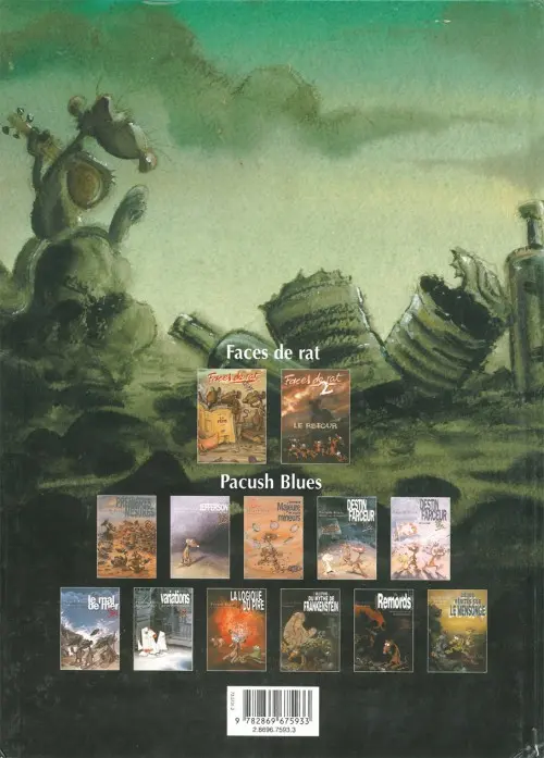 Verso de l'album Pacush Blues Tome 10 Décimation : Remords - Relecture du mythe de Frankenstein