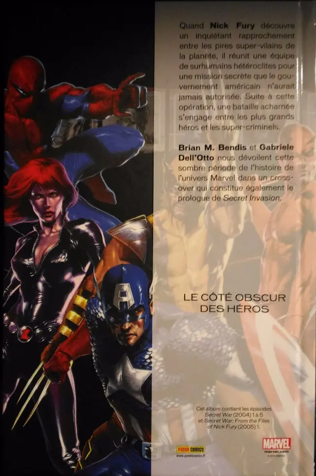 Verso de l'album Secret War