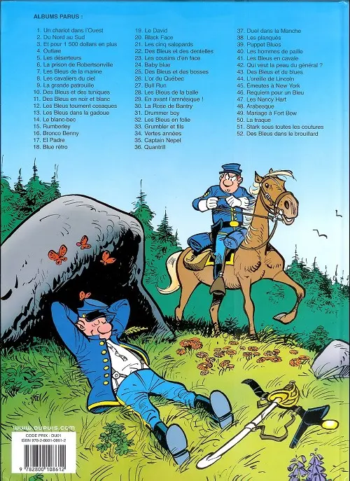 Verso de l'album Les Tuniques Bleues Tome 4 Outlaw