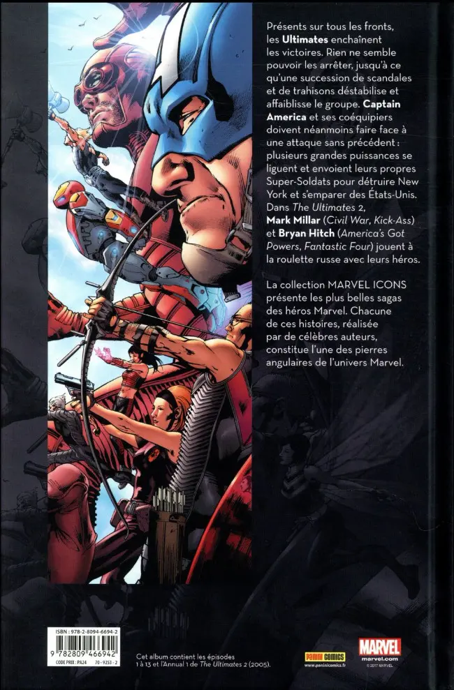 Verso de l'album Ultimates Tome 2 Ultimates 2