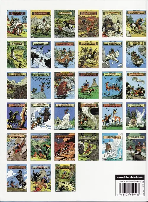 Verso de l'album Yakari Tome 9 Les prisonniers de l'ile
