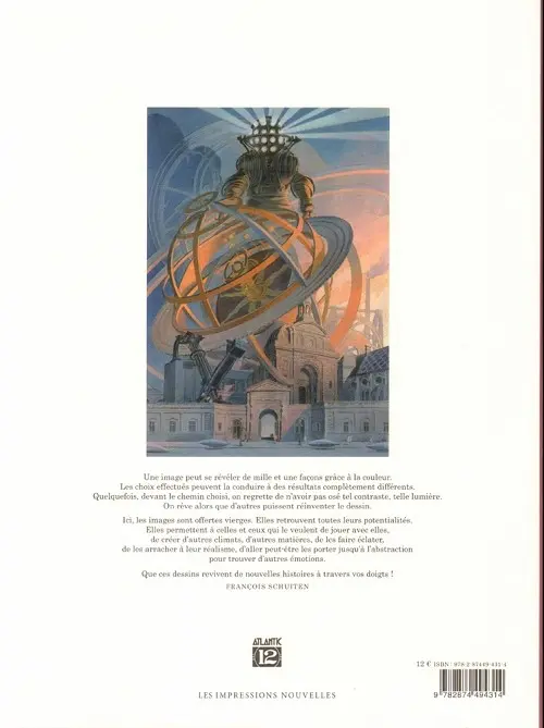 Verso de l'album Machines à colorier