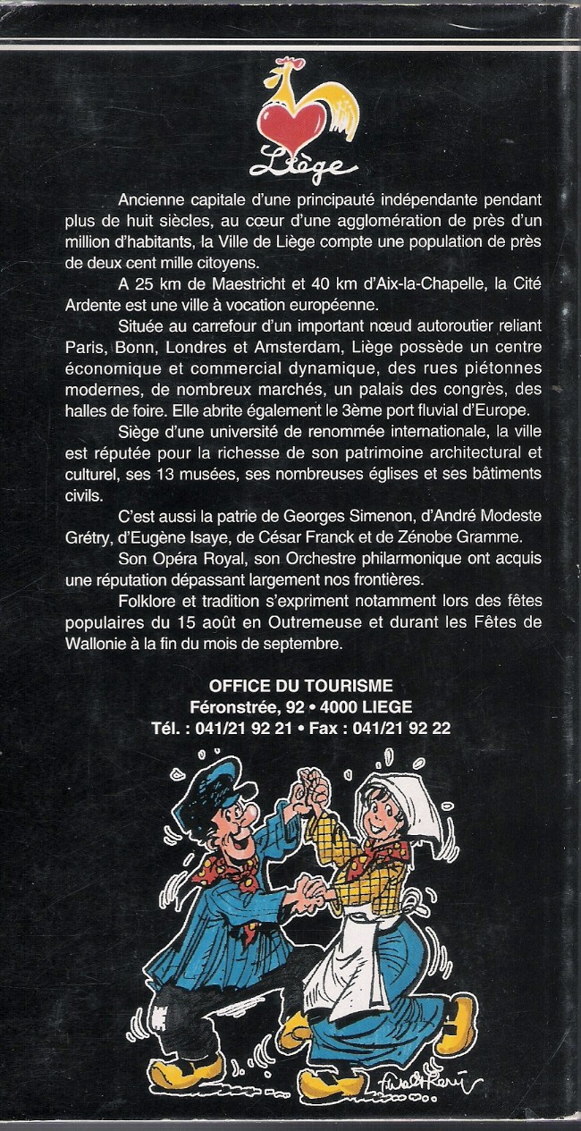 Verso de l'album Liège de Simenon