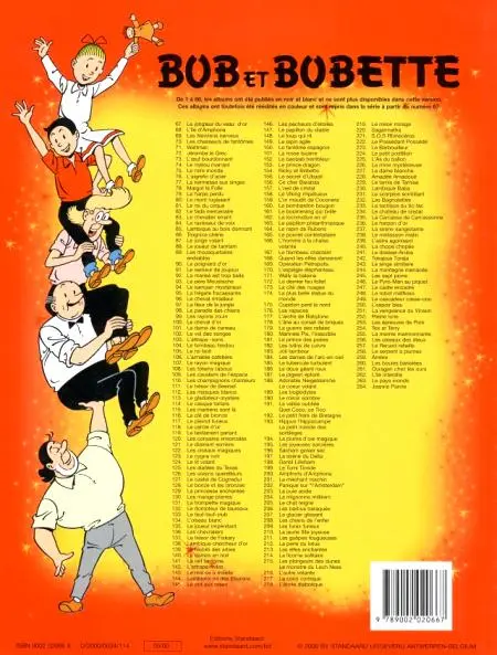 Verso de l'album Bob et Bobette Tome 264 Jeanne Panne