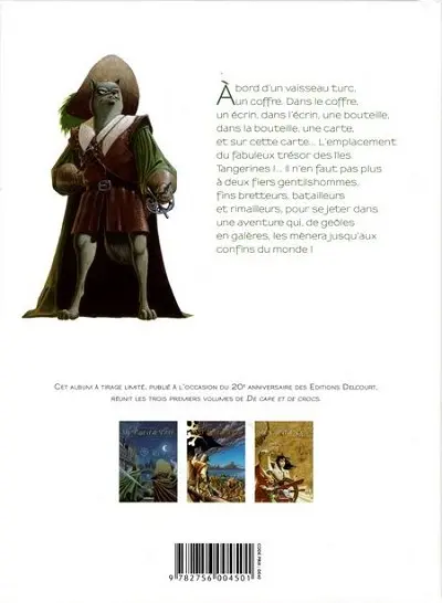 Verso de l'album De Cape et de Crocs Actes I - II - III