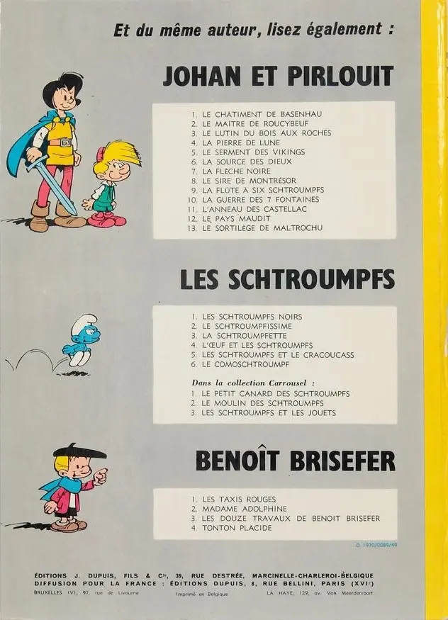 Verso de l'album Johan et Pirlouit Tome 13 Le sortilège de Maltrochu