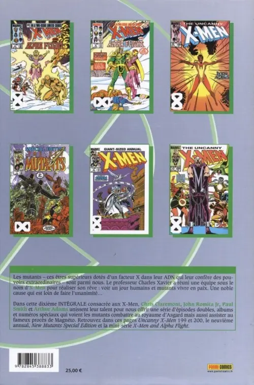 Verso de l'album X-Men L'intégrale Tome 11 1985 (II)