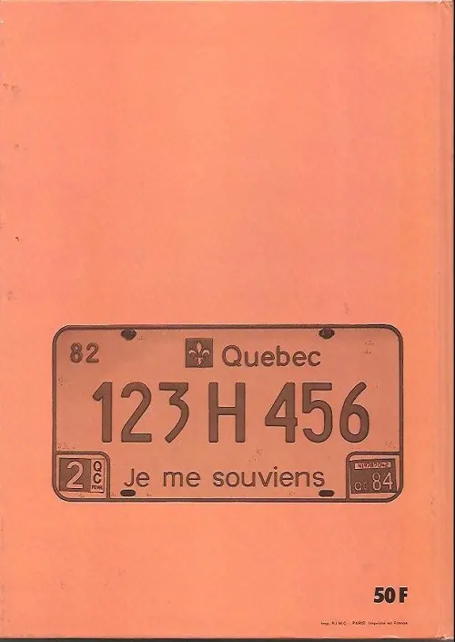 Verso de l'album Tintin N° 47