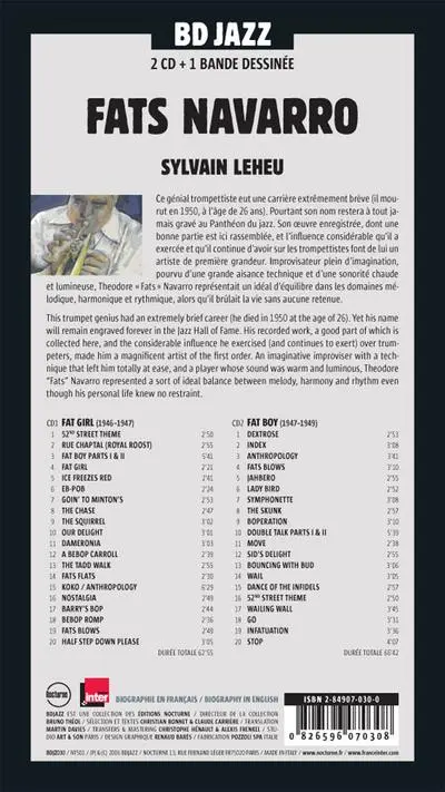 Verso de l'album BD Jazz Fats Navarro