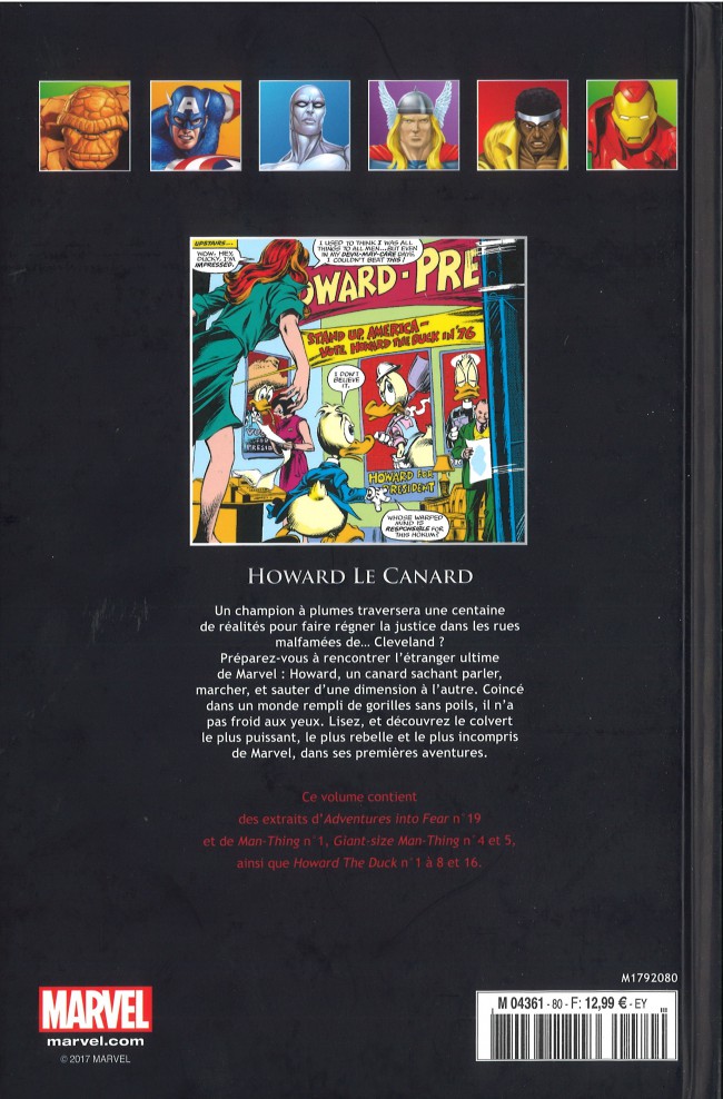 Verso de l'album Marvel Comics - La collection de référence Tome 80 Howard le Canard