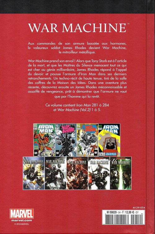 Verso de l'album Le meilleur des Super-Héros Marvel Tome 54 War Machine
