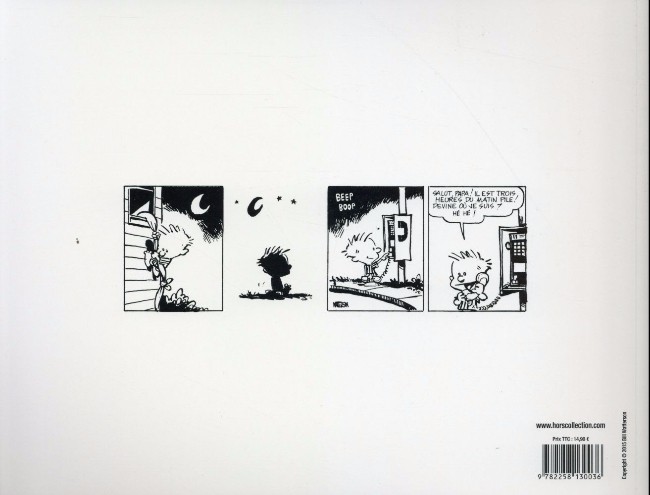 Verso de l'album Calvin et Hobbes Original Tome 1