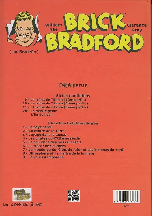 Verso de l'album Brick Bradford Planches hebdomadaires Tome 8 Ultrasphère et Le maître de la lumière