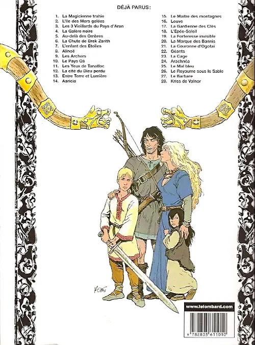 Verso de l'album Thorgal Tome 20 La Marque des Bannis