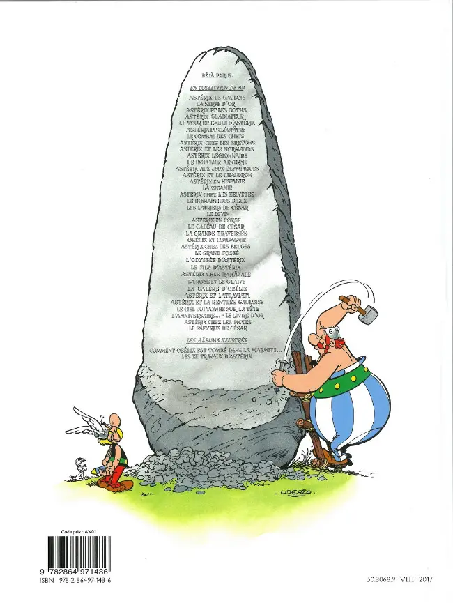 Verso de l'album Astérix Tome 31 Astérix et Latraviata