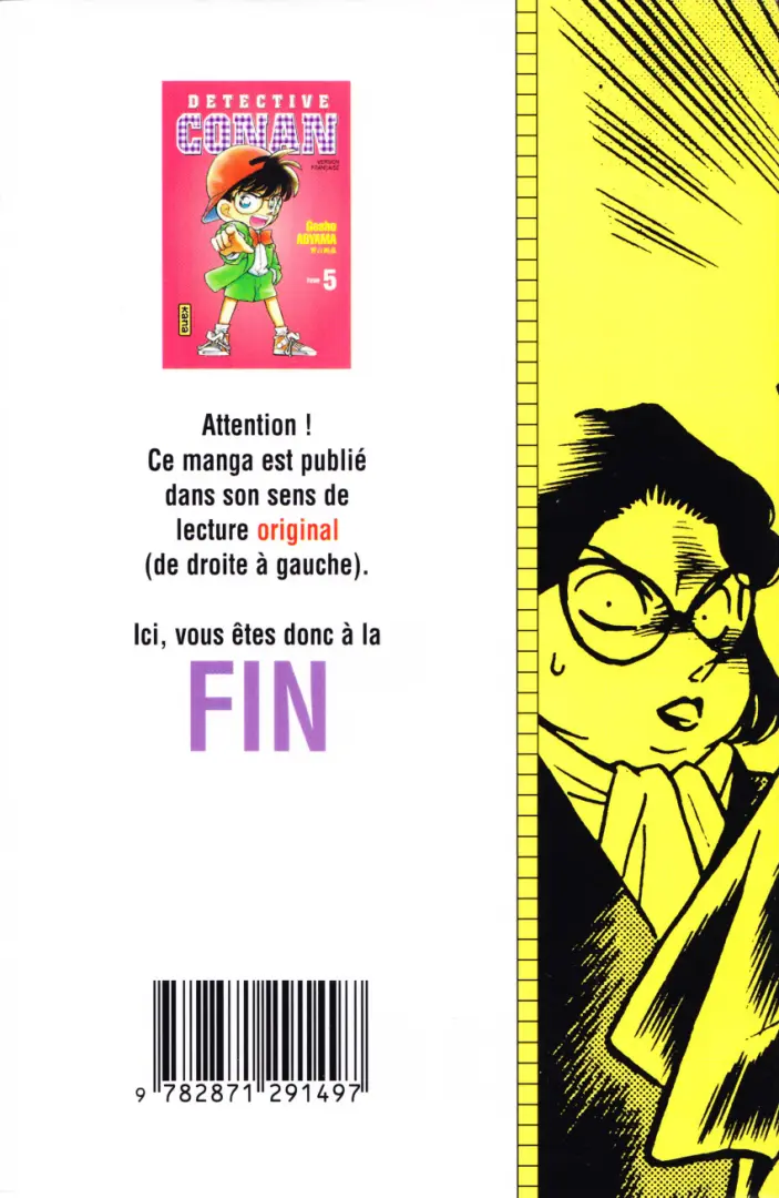 Verso de l'album Détective Conan Tome 5