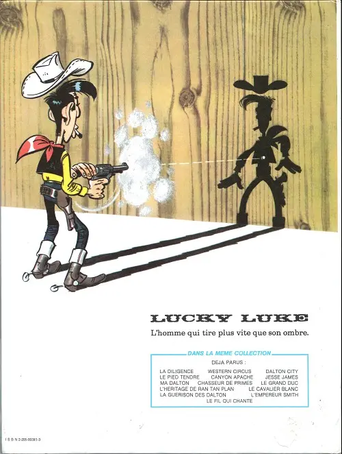 Verso de l'album Lucky Luke Tome 35 Jesse James