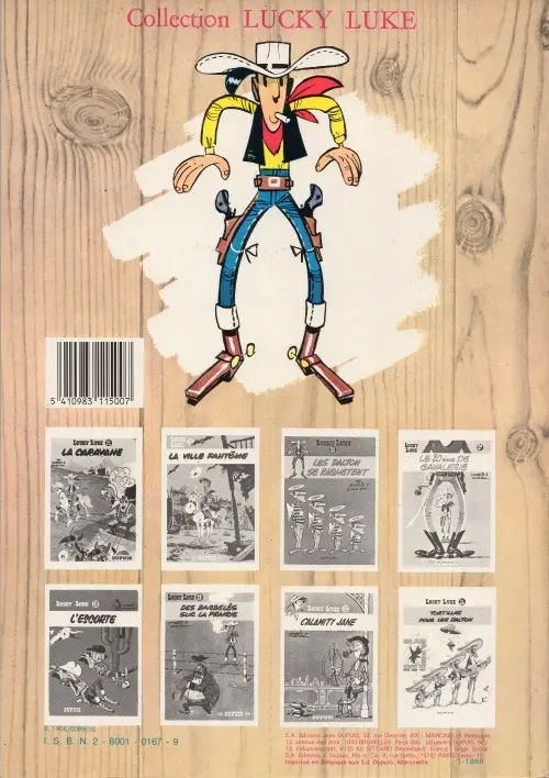 Verso de l'album Lucky Luke Tome 28 L'Escorte
