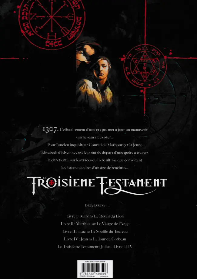 Verso de l'album Le Troisième Testament Tome 2 Matthieu ou le visage de l'Ange
