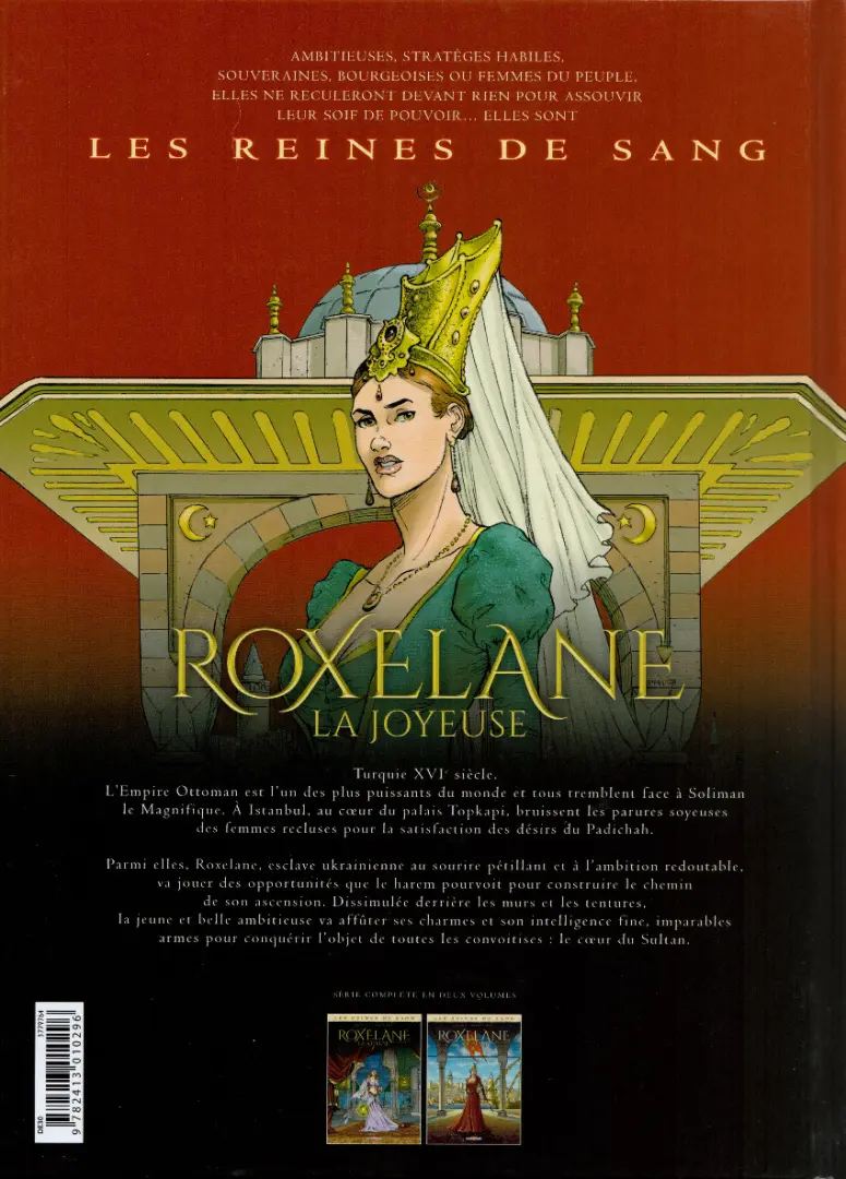 Verso de l'album Les Reines de sang - Roxelane, la joyeuse Volume 2