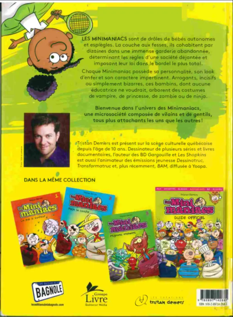 Verso de l'album Les minimaniacs Tome 4 Biberonlympiques