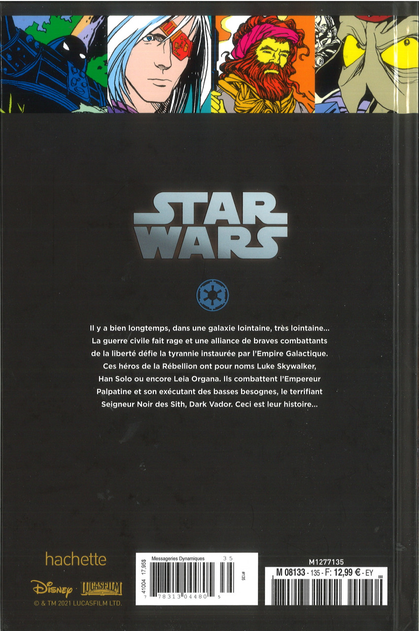 Verso de l'album Star Wars - Légendes - La Collection #135 Star Wars Classic - #100, #102 à #104